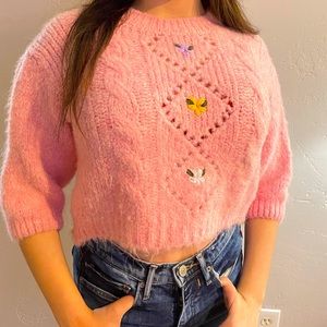 Cider one size (small/medium) crop knit sweater.